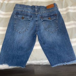 Light blue Jean shorts true religion shorts